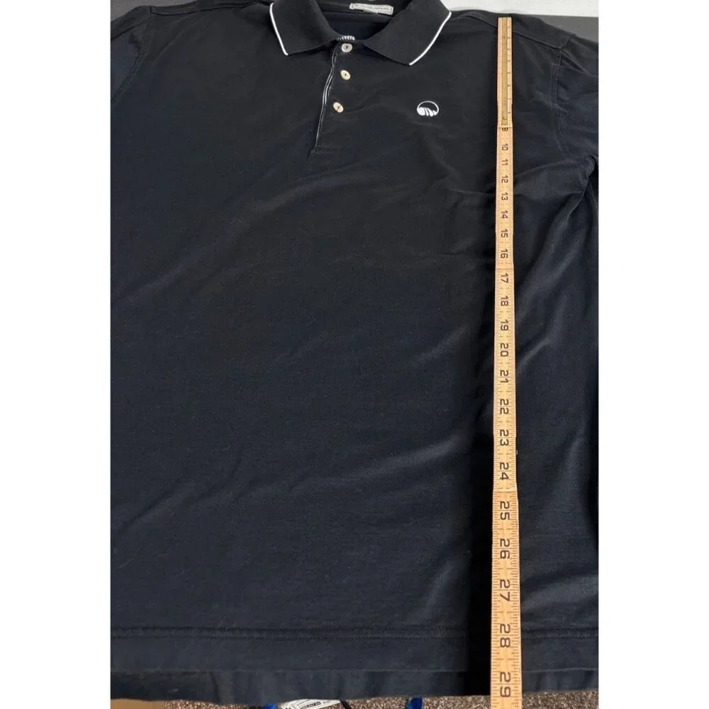 Peter Millar Men's Black Cotton Made in Korea Polo Shirt Size M - Picture 6 of 6